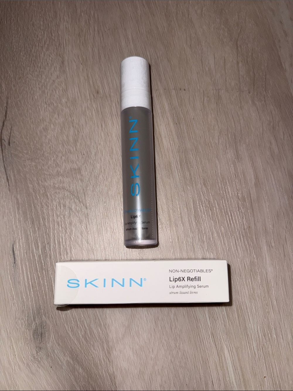 SKINN Lip6X Lip Amplifying Serum & Refill bottle